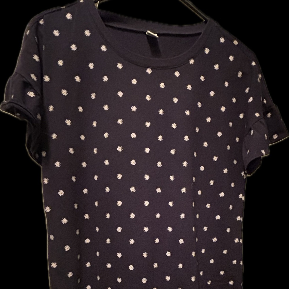Old Navy Short Sleeve Daisy Dress Navy Blue size S EUC